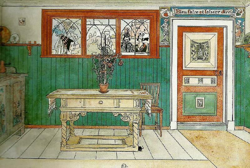 Carl Larsson matsalen oil painting image